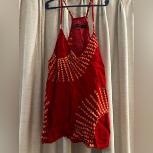 Manaola Red and Gold Women's Top